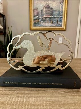 Vintage Wm. A. Roger’s 1980s Silver-Tone Collectible Duck Trivet - Made in Japan